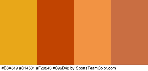 #E8A619 #C14501 #F29243 #C96D42 Colors