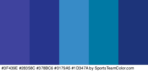 #3F439E #28358C #378BC6 #0179A5 #1D347A Colors