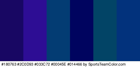 #180763 #2C0D93 #033C72 #00045E #014466 #03327C Colors