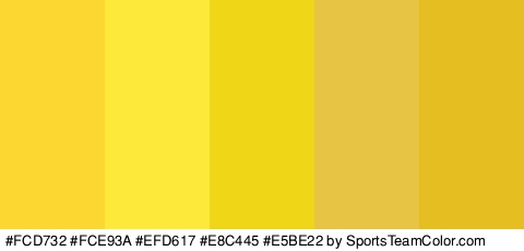 #FCD732 #FCE93A #EFD617 #E8C445 #E5BE22 Colors