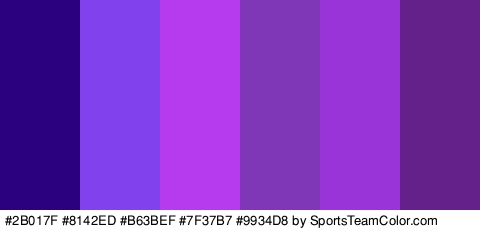 #2B017F #8142ED #B63BEF #7F37B7 #9934D8 #632189 Colors