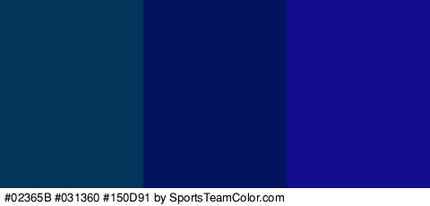 #02365B #031360 #150D91 Colors