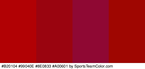 #B20104 #99040E #8E0833 #A00601 Colors