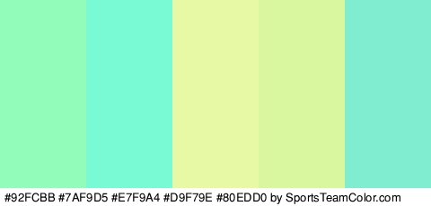 #92FCBB #7AF9D5 #E7F9A4 #D9F79E #80EDD0 Colors