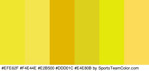 #EFE62F #F4E44E #E2B500 #DDD01C #E4E80B #FCDB58 Colors