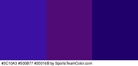 #3C10A3 #500B77 #20016B Colors