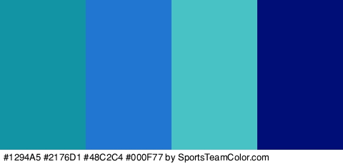 #1294A5 #2176D1 #48C2C4 #000F77 Colors