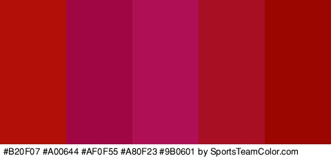 #B20F07 #A00644 #AF0F55 #A80F23 #9B0601 Colors