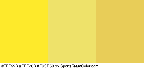 #FFE92B #EFE26B #E8CD58 Colors