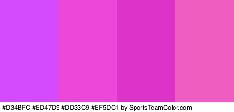 #D34BFC #ED47D9 #DD33C9 #EF5DC1 Colors