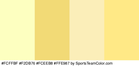 #FCFFBF #F2DB76 #FCEEB8 #FFE987 Colors