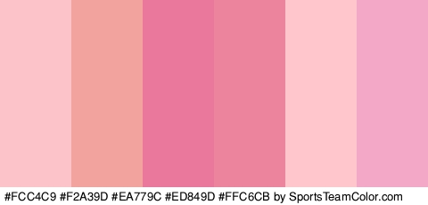 #FCC4C9 #F2A39D #EA779C #ED849D #FFC6CB #F4A8C8 Colors