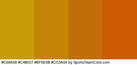 #C69A09 #C48507 #BF6E0B #CC5A04 Colors