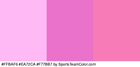 #FFBAF6 #EA72CA #F77BB7 Colors