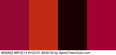 #930832 #BF2C13 #1C0101 #A30134 Colors