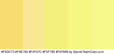 #F9DC70 #F9E793 #F4F07C #F5F780 #F6F989 Colors