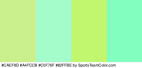 #CAEF8D #A4FCCB #C0F76F #82FFBE Colors