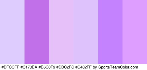 #DFCCFF #C170EA #E6C0F9 #DDC2FC #C482FF #DD9EFF Colors