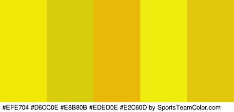 #EFE704 #D6CC0E #E8B80B #EDED0E #E2C60D Colors