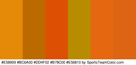 #E58909 #BC6A00 #DD4F02 #B78C00 #E56810 #DD6413 Colors