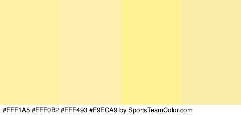 #FFF1A5 #FFF0B2 #FFF493 #F9ECA9 Colors