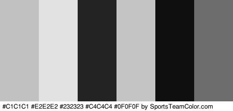 #C1C1C1 #E2E2E2 #232323 #C4C4C4 #0F0F0F #6D6D6D Colors