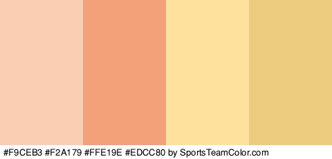 #F9CEB3 #F2A179 #FFE19E #EDCC80 Colors