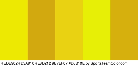 #EDE902 #D3A910 #E8D212 #E7EF07 #D6B10E Colors