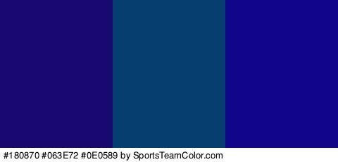 #180870 #063E72 #0E0589 Colors