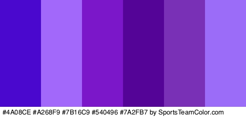 #4A08CE #A268F9 #7B16C9 #540496 #7A2FB7 #9B6CF7 Colors