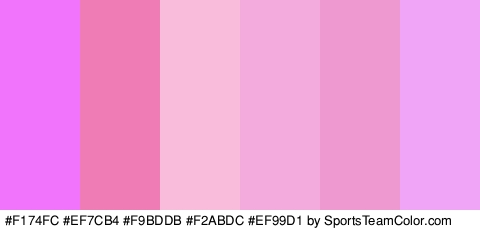 #F174FC #EF7CB4 #F9BDDB #F2ABDC #EF99D1 #F1A5F7 Colors