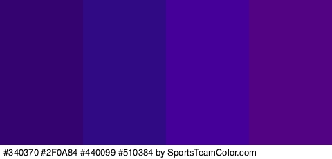 #340370 #2F0A84 #440099 #510384 Colors