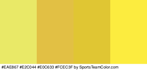 #EAE867 #E2C044 #E0C633 #FCEC3F Colors