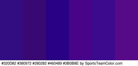 #320D82 #380972 #280282 #460489 #3B0B8E #570A87 Colors