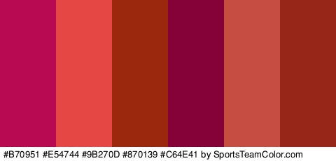 #B70951 #E54744 #9B270D #870139 #C64E41 #962516 Colors