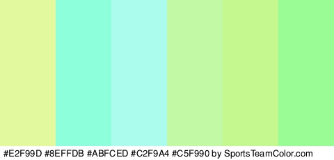 #E2F99D #8EFFDB #ABFCED #C2F9A4 #C5F990 #9AFC94 Colors