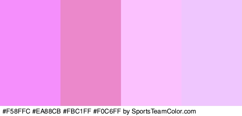 #F58FFC #EA88CB #FBC1FF #F0C6FF Colors