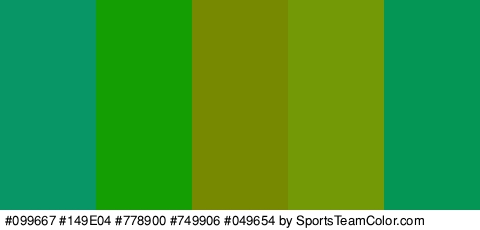 #099667 #149E04 #778900 #749906 #049654 Colors