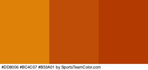 #DD8006 #BC4C07 #B53A01 Colors