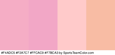 #F4ADC5 #F2A7C7 #FFCAC9 #F7BCA3 Colors