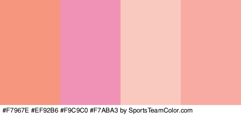 #F7967E #EF92B6 #F9C9C0 #F7ABA3 Colors