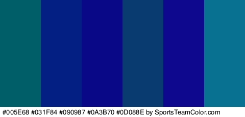 #005E68 #031F84 #090987 #0A3B70 #0D088E #087191 Colors