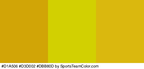 #D1A506 #D3D002 #DBB80D Colors