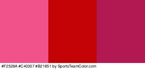 #F2528A #C40307 #B21851 Colors