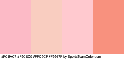 #FCBAC7 #F9CEC0 #FFC9CF #F9917F Colors