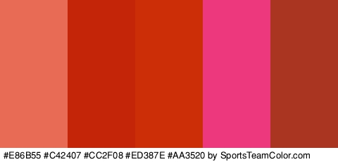 #E86B55 #C42407 #CC2F08 #ED387E #AA3520 Colors