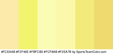 #FCEAAB #F2F46E #FBFCB3 #FCF8AB #F2EA7B #EFDA70 Colors