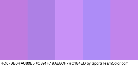 #C07BE0 #AC80E5 #C891F7 #AE8CF7 #C184ED Colors