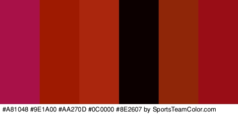 #A81048 #9E1A00 #AA270D #0C0000 #8E2607 #990D17 Colors