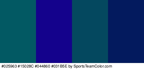 #025963 #15028C #044860 #031B5E Colors